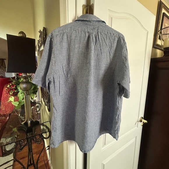 Brooks Brothers Navy Checkered Button Down Shirt - Picture 3 of 3